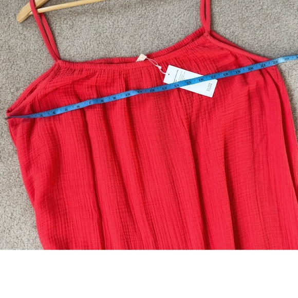 NWT Eileen Fisher Cami Dress Plus Size Lofty Gauze Watermelon Coral Sleeveless - Picture 8 of 16